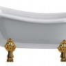 Ванна из искусственного камня Astra-Form Роксбург ножки золото, белая 