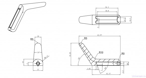 Крючок для ванной WONZON & WOGHAND, Хром (WW-V4301-CR) 