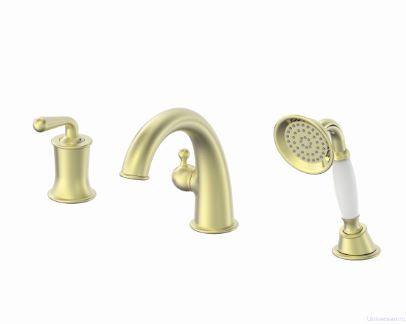 Смеситель на борт ванны WONZON & WOGHAND, Брашированное золото (WW-88659008-BG) 