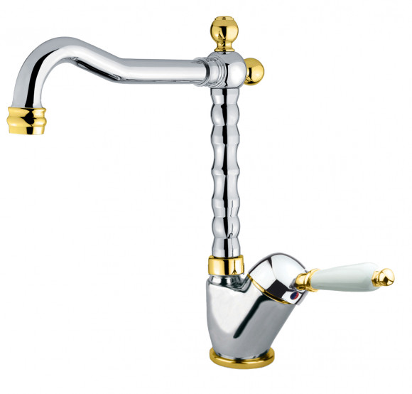 Смеситель для раковины Fiore IMPERIAL 83CO2245, хром/золото 