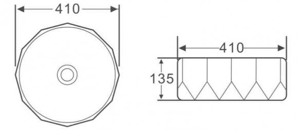 Накладная раковина BelBagno BB1409H301 