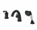 Смеситель на борт ванны WONZON & WOGHAND, Черный матовый (WW-88659008-MB) 