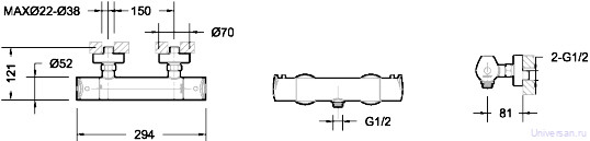 Термостат Bravat Nizza F9353387CP-01-RUS для душа, хром 