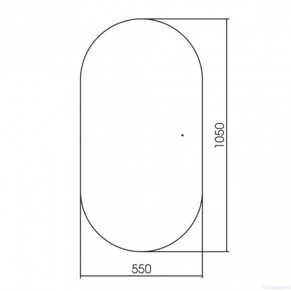 Зеркало ABBER Kontur AG6302SCB с подсветкой, бесконтактный выключатель, диммер, черный 
