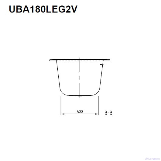 Акриловая ванна Villeroy & Boch Legato UBA180LEG2V-01 