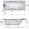 Акриловая ванна Alpen Adriana 160x74 