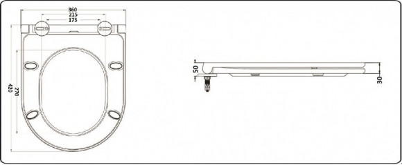 Унитаз подвесной CeramaLux 2197 MG Grey 