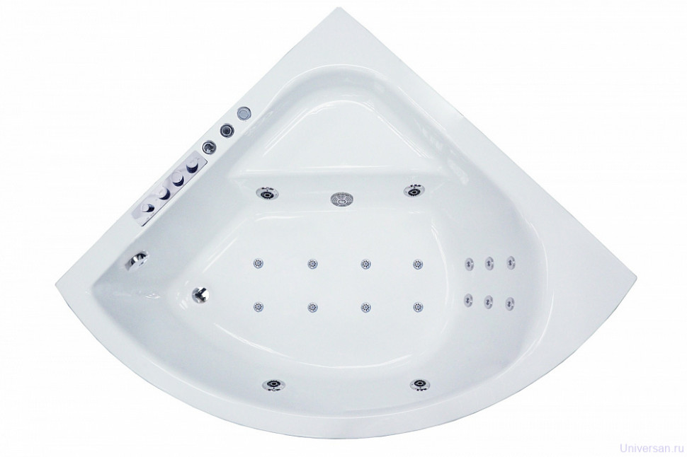 Акриловая ванна Royal Bath ROJO DE LUXE 150x150x65 с гидромассажем 