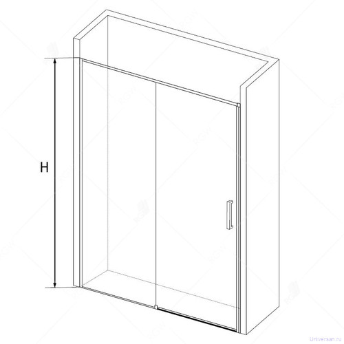 Душевая дверь в нишу RGW Stilvoll SV-13B 1000x1950 профиль черный, стекло прозрачное 