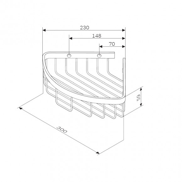A7452100 Sense L Корзина для душа угловая, хром A7452100 Sense L Корзина для душа угловая, хром