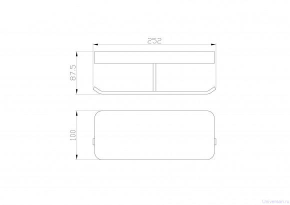 Двойной держатель для туалетной бумаги с полкой WONZON & WOGHAND, Брашированное золото (WW-8356-BG) 