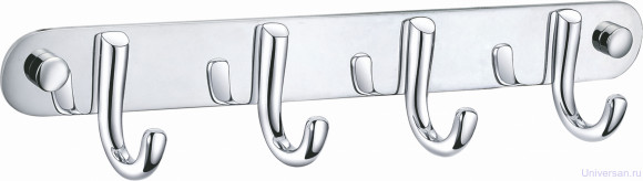 Вешалка с 4 крючками для ванной WONZON & WOGHAND, Хром (WW-9384-4) 