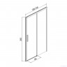 Душевая дверь Aquanet Pleasure AE60-N-130H200U-BT 130 см прозрачное стекло 