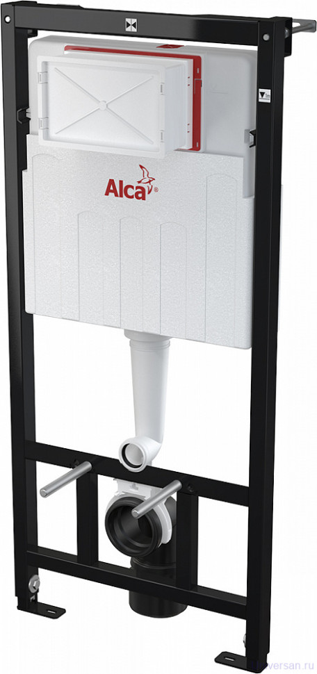 Система инсталляции для унитазов AlcaPlast Sadromodul AM101/1120 4 в 1 кнопка смыва хром/белая 