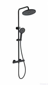 Душевая система с термостатом WONZON & WOGHAND, Черный матовый (WW-B3013-T1-MB) Душевая система с термостатом WONZON & WOGHAND, Черный матовый (WW-B3013-T1-MB)