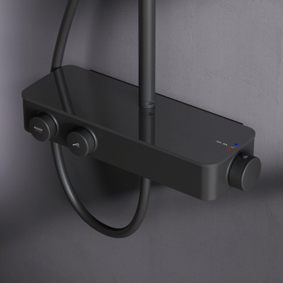 F0750A422 Inspire V2.0, душевая система, набор: см-ль д/душа с термостатом, верхний душ d 250 мм, ру 