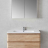 Мебель для ванной Vincea Alba 1000 подвесная, 2 ящика, W.Oak (белая раковина) 