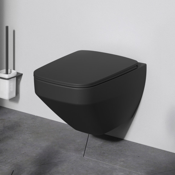 C50A1700MBSC Inspire V2.0 подвесной унитаз FlashClean с сиденьем микролифт, черн мат 