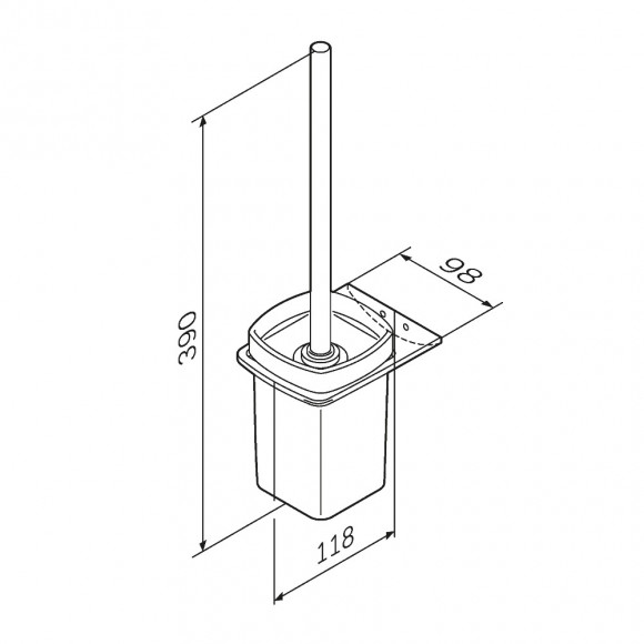 A50A33400 Inspire V2.0, Стойка с туалетной щеткой, хром, шт A50A33400 Inspire V2.0, Стойка с туалетной щеткой, хром, шт