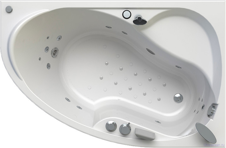Акриловая ванна Radomir Амелия Специальный Chrome 160x105 правая 