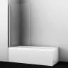 Шторка на ванну WasserKRAFT Berkel 48P01-80 WHITE, стекло, одностворчатая, белая 