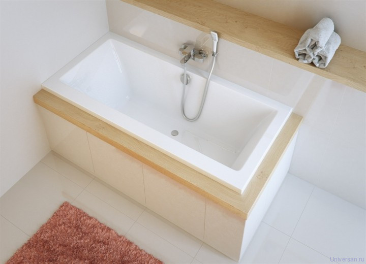 Акриловая ванна Excellent Pryzmat Lux 170x80 с каркасом + слив-перелив 