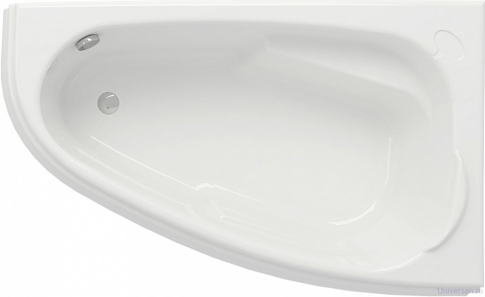 Акриловая ванна Cersanit Joanna 140 R ультра белый + слив-перелив 