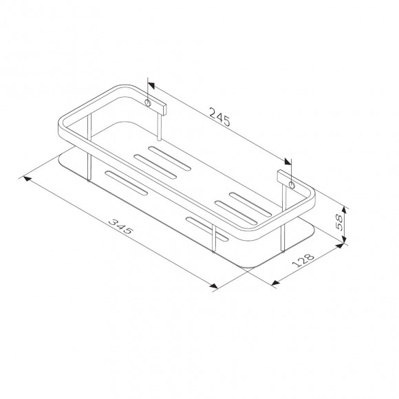 A7453222 Sense L Полка для душа прямая двухъярусная, черный, шт A7453222 Sense L Полка для душа прямая двухъярусная, черный, шт