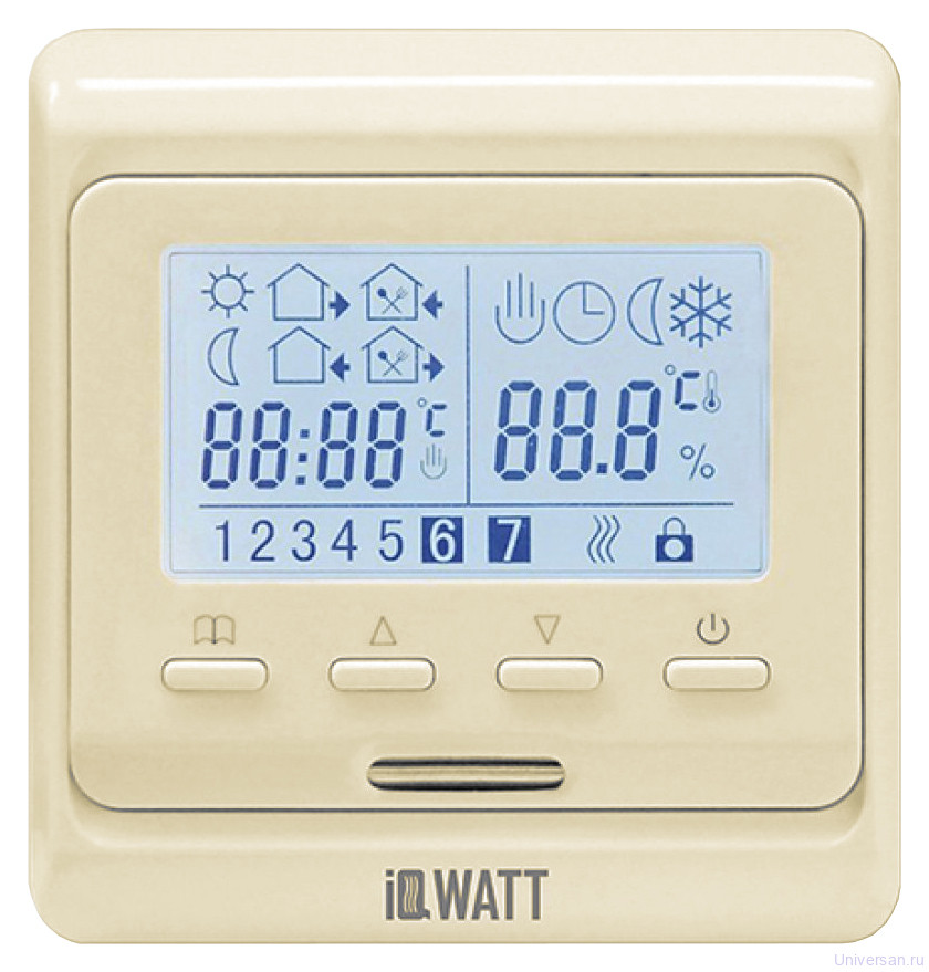 Терморегулятор IQ Watt Thermostat P кремовый 