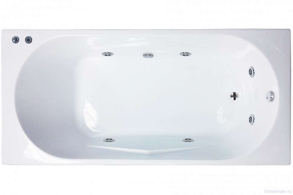 Акриловая ванна Royal Bath TUDOR STANDART 170x75x60 с гидромассажем 