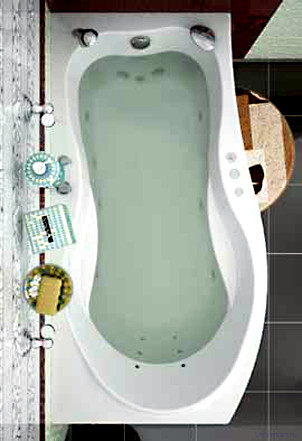 Акриловая ванна Aquanet Borneo 170x90 см L 