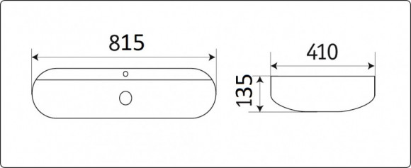 Умывальник CeramaLux D1347 