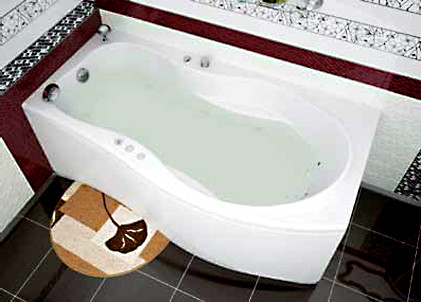 Акриловая ванна Aquanet Borneo 170x90 см R 
